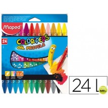 LAPICES OIL PASTEL MAPED CAJA DE 24 COLORES SURTIDOS