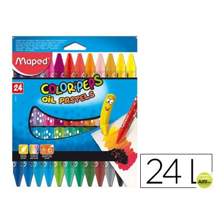 LAPICES OIL PASTEL MAPED CAJA DE 24 COLORES SURTIDOS