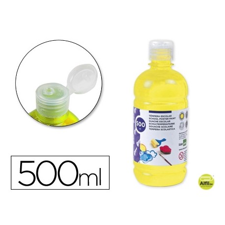 TEMPERA ESCOLAR LIDERPAPEL 500 ML AMARILLO