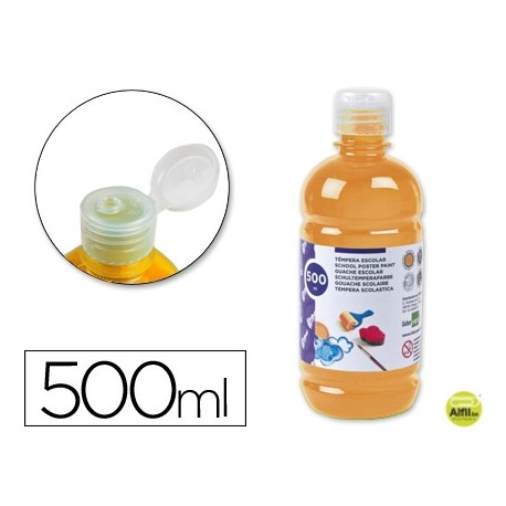TEMPERA ESCOLAR LIDERPAPEL 500 ML NARANJA
