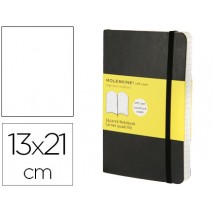 LIBRETA MOLESKINE TAPA BLANDA LISO 240 HOJAS COLOR NEGRO CIERRE CON GOMA 130X210 MM