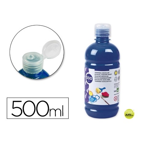 TEMPERA ESCOLAR LIDERPAPEL 500 ML AZUL MARINO