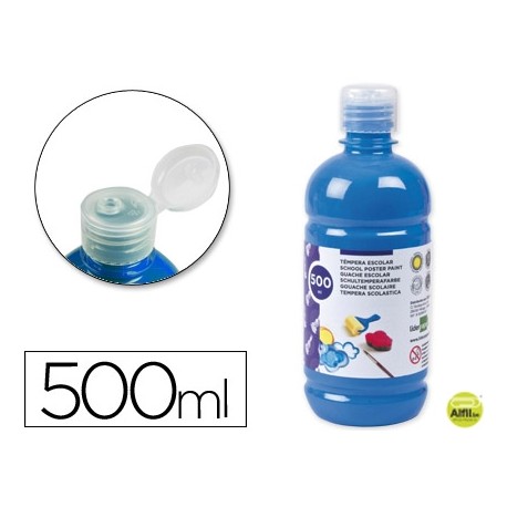 TEMPERA ESCOLAR LIDERPAPEL 500 ML AZUL