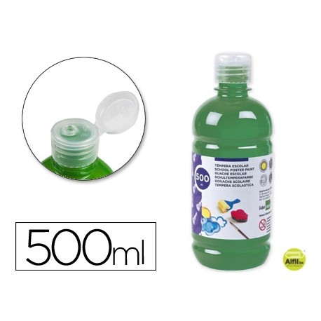 TEMPERA ESCOLAR LIDERPAPEL 500 ML VERDE OSCURO
