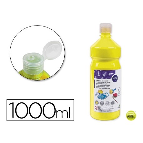 TEMPERA ESCOLAR LIDERPAPEL 1000 ML AMARILLO