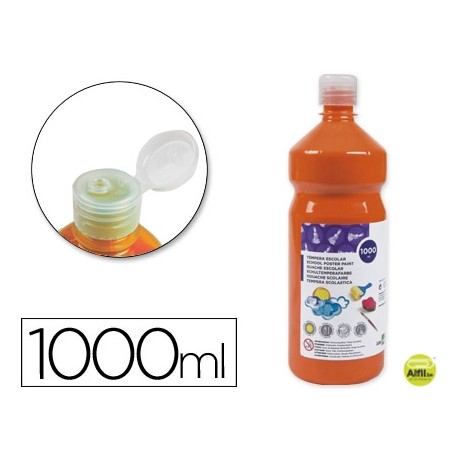TEMPERA ESCOLAR LIDERPAPEL 1000 ML NARANJA