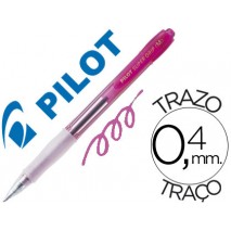 BOLIGRAFO PILOT SUPER GRIP RETRACTIL SUJECION DE CAUCHO TINTA DE ACEITE ROSA NEON