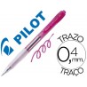 BOLIGRAFO PILOT SUPER GRIP RETRACTIL SUJECION DE CAUCHO TINTA DE ACEITE ROSA NEON
