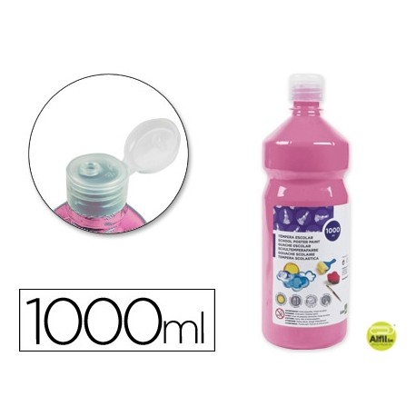 TEMPERA ESCOLAR LIDERPAPEL 1000 ML ROSA