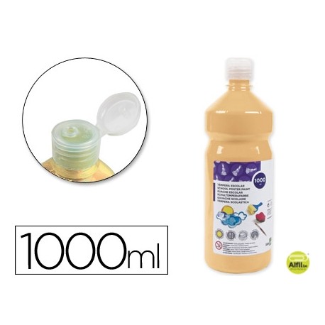 TEMPERA ESCOLAR LIDERPAPEL 1000 ML CARNE
