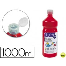 TEMPERA ESCOLAR LIDERPAPEL 1000 ML ROJO ESCARLATA