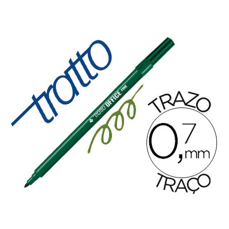 ROTULADOR TRATTO OFFICE FINE PUNTA DE FIBRA TRAZO 0,7 MM NEGRO