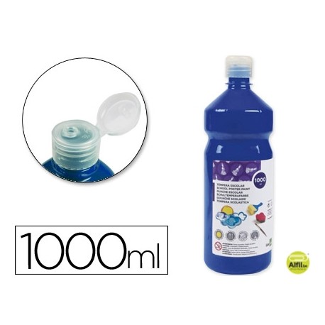 TEMPERA ESCOLAR LIDERPAPEL 1000 ML AZUL MARINO