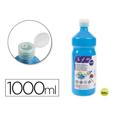 TEMPERA ESCOLAR LIDERPAPEL 1000 ML TURQUESA