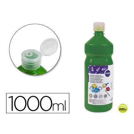 TEMPERA ESCOLAR LIDERPAPEL 1000 ML VERDE OSCURO