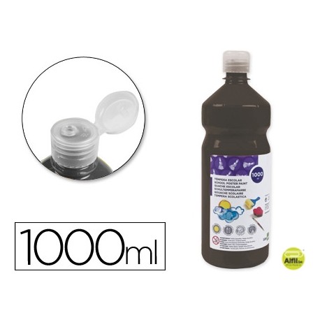 TEMPERA ESCOLAR LIDERPAPEL 1000 ML NEGRO