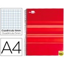 BLOC ESPIRAL LIDERPAPEL A4 MICRO CLASSIC TAPA FORRADA 160 H 60 GR CUADRO 5 MM 5 BANDAS 4 TALADROS RO