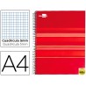 BLOC ESPIRAL LIDERPAPEL A4 MICRO CLASSIC TAPA FORRADA 160 H 60 GR CUADRO 5 MM 5 BANDAS 4 TALADROS RO
