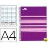 BLOC ESPIRAL LIDERPAPEL A4 MICRO CLASSIC TAPA FORRADA 160 H 60 GR CUADRO 5 MM 5 BANDAS 4 TALADROS MO