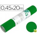 ROLLO ADHESIVO LIDERPAPEL UNICOLOR VERDE BRILLO ROLLO DE 0,45 X 20 MT
