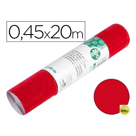 ROLLO ADHESIVO LIDERPAPEL UNICOLOR ROJO BRILLO ROLLO DE 0,45 X 20 MT