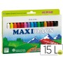 LAPICES DE CERA ALPINO MAXIDACS CAJA DE 15 COLORES SURTIDOS