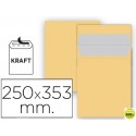 SOBRE LIDERPAPEL BOLSA N 11 KRAFT FOLIO PROLONGADO 250X353 MM TIRA DE SILICONA PAQUETE DE 25 UNIDADE