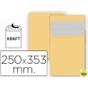 SOBRE LIDERPAPEL BOLSA N 11 KRAFT FOLIO PROLONGADO 250X353 MM TIRA DE SILICONA PAQUETE DE 25 UNIDADE