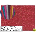 GOMA EVA CON PURPURINA LIDERPAPEL 50X70CM 60G/M2 ESPESOR 2MM ROJO