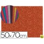 GOMA EVA CON PURPURINA LIDERPAPEL 50X70CM 60G/M2 ESPESOR 2MM NARANJA
