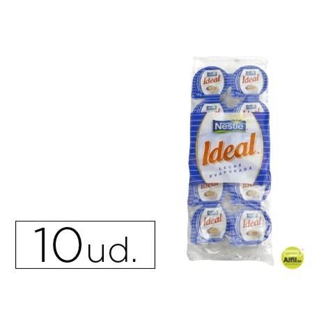 LECHE EVAPORADA IDEAL PORCIONES DE 7,5 ENVASE DE 10 UNIDADES