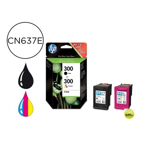 INK-JET HP N.300 NEGRO + TRICOLOR DESKJET PHOTOSMART ENVY PACK 2