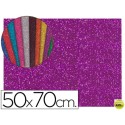 GOMA EVA CON PURPURINA LIDERPAPEL 50X70CM 60G/M2 ESPESOR 2MM VIOLETA