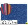 GOMA EVA CON PURPURINA LIDERPAPEL 50X70CM 60G/M2 ESPESOR 2MM AZUL OSCURO