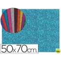 GOMA EVA CON PURPURINA LIDERPAPEL 50X70CM 60G/M2 ESPESOR 2MM AZUL CLARO