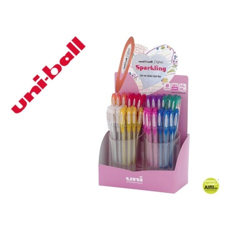 BOLIGRAFO UNI BALL UM-120 SIGNO 0,7 MM TINTA GEL CON PURPURINA