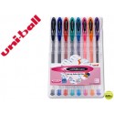 BOLIGRAFO UNI BALL UM-120 SIGNO 0,7 MM TINTA GEL ESTUCHE DE 8 COLORES BASICOS