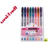 BOLIGRAFO UNI BALL UM-120 SIGNO 0,7 MM TINTA GEL ESTUCHE DE 8 COLORES BASICOS