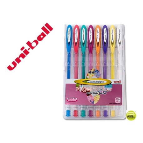 BOLIGRAFO UNI BALL UM-120 SIGNO 0,7 MM TINTA GEL ESTUCHE DE 8 COLORES PASTEL