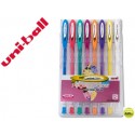 BOLIGRAFO UNI BALL UM-120 SIGNO 0,7 MM TINTA GEL ESTUCHE DE 8 COLORES PASTEL