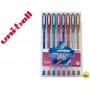 BOLIGRAFO UNI BALL UM-120 SIGNO 0,7 MM TINTA GEL ESTUCHE DE 8 COLORES METALIZADOS