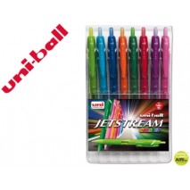 BOLIGRAFO UNI-BALL JET STREAM SXN-157C RETRACTIL ESTUCHE DE 8 UNIDADES COLORES SURTIDOS
