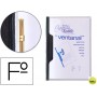 CARPETA DOSSIER FASTENER PLASTICO SARO FOLIO CON VENTANA COLOR NEGRO