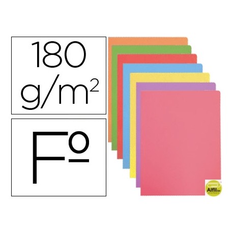 SUBCARPETA CARTULINA GIO FOLIO COLORES PASTELES SURTIDOS 180 GR/M2