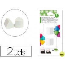 REPUESTO GOMA LIDERPAPEL TRIANGULAR CON SACAPUNTAS BLISTER DE 2 UNIDADES