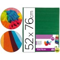 PAPEL SEDA LIDERPAPEL VERDE OSCURO 50X76CM 18 GR/M2 PAQUETE DE 25 HOJAS
