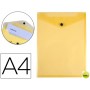 CARPETA LIDERPAPEL DOSSIER BROCHE POLIPROPILENO DIN A4 FORMATO VERTICAL AMARILLA TRANSPARENTE 50 HOJ