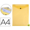 CARPETA LIDERPAPEL DOSSIER BROCHE POLIPROPILENO DIN A4 FORMATO VERTICAL AMARILLA TRANSPARENTE 50 HOJ