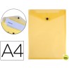 CARPETA LIDERPAPEL DOSSIER BROCHE POLIPROPILENO DIN A4 FORMATO VERTICAL AMARILLA TRANSPARENTE 50 HOJ