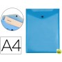 CARPETA LIDERPAPEL DOSSIER BROCHE POLIPROPILENO DIN A4 FORMATO VERTICAL AZUL TRANSPARENTE 50 HOJAS